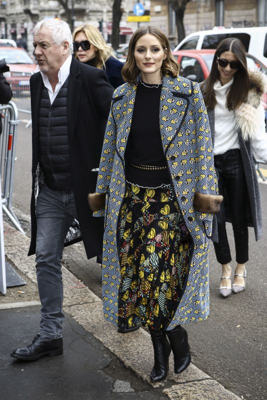 OLIVIA PALERMO Arrives at Fendi Fashion Show in Milan 02/22/2018