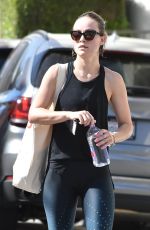 OLIVIA WILDE Leaves a Gym in Los Angeles 02/13/2018