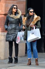 PADMA LAKSHMI Out Shopping with Her Sister in New York 02/02/2018