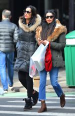 PADMA LAKSHMI Out Shopping with Her Sister in New York 02/02/2018