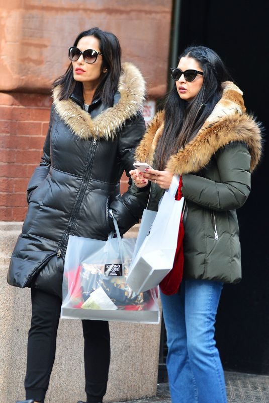 PADMA LAKSHMI Out Shopping with Her Sister in New York 02/02/2018