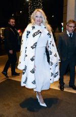 PAMELA ANDERSON Arrives at Her Hotel in Milan 02/22/2018