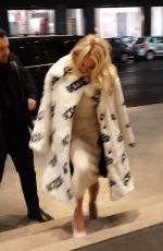 PAMELA ANDERSON Out and About in Milan 02/22/2018