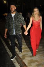 PERRIE EDWARDS and Alex Oxlade-Chamberlain Leaves Menagerie Restaurant & Bar in Manchester 02/24/2018