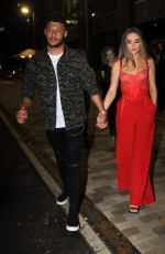 PERRIE EDWARDS and Alex Oxlade-Chamberlain Leaves Menagerie Restaurant & Bar in Manchester 02/24/2018