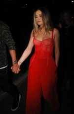 PERRIE EDWARDS and Alex Oxlade-Chamberlain Leaves Menagerie Restaurant & Bar in Manchester 02/24/2018