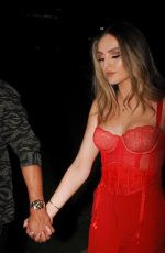 PERRIE EDWARDS and Alex Oxlade-Chamberlain Leaves Menagerie Restaurant & Bar in Manchester 02/24/2018