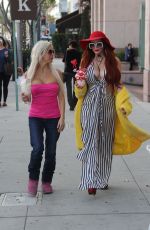 PHOEBE PRICE and ANGELIQUE FRENCHY MORGAN Out for Ice Cream in Beverly Hills 02/14/2018