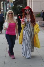 PHOEBE PRICE and ANGELIQUE FRENCHY MORGAN Out for Ice Cream in Beverly Hills 02/14/2018