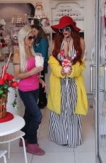 PHOEBE PRICE and ANGELIQUE FRENCHY MORGAN Out for Ice Cream in Beverly Hills 02/14/2018
