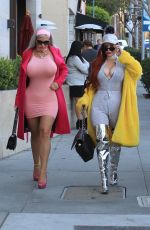 PHOEBE PRICE  and SOPHIA VEGAS WOLLERSHEIM Out Shopping in Beverly Hills 02/17/2018