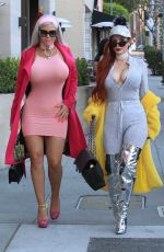 PHOEBE PRICE  and SOPHIA VEGAS WOLLERSHEIM Out Shopping in Beverly Hills 02/17/2018