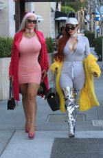 PHOEBE PRICE  and SOPHIA VEGAS WOLLERSHEIM Out Shopping in Beverly Hills 02/17/2018