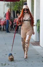 PHOEBE PRICE Out Shopping in Beverly Hills 02/06/2018