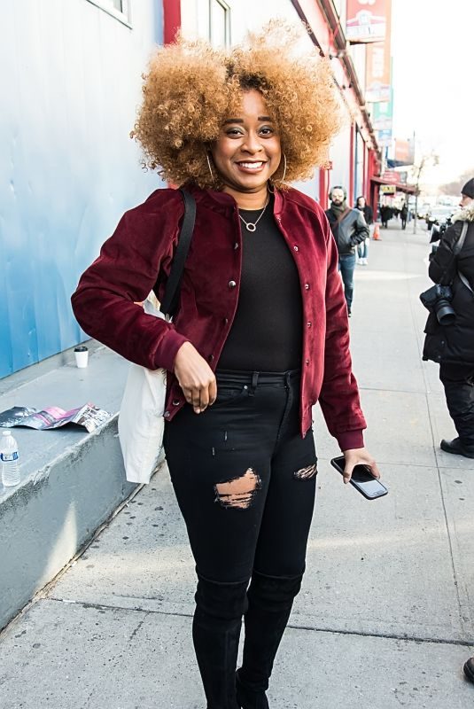 PHOEBE ROBINSON Arrives at Creatures of Comfort Fashion Show in New York 02/08/2018