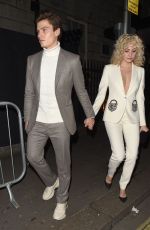 PIXIE LOTT and OLIVER CHSHIRE at Vogue x Tiffany & Co Bafta Afterparty in London 02/18/2018