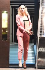 PIXIE LOTT Leaves Ours Resturant in London 02/13/2018