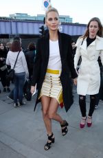 POPPY DELEVINGNE Arrives at Burberry Show at London Fashion Week 02/17/2018