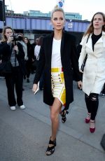 POPPY DELEVINGNE Arrives at Burberry Show at London Fashion Week 02/17/2018