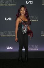 PORSCHA COLEMAN at Unsolved the Murders of Tupac and the Notorious B.I.G. Premiere in Los Angeles 02/22/2018