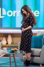 Pregnant CHER LLOYD at Lorraine TV Show in London 02/28/2018