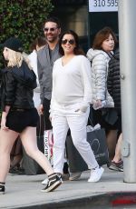 Pregnant EVA LONGORIA Out and About in Beverly Hills 02/10/2018