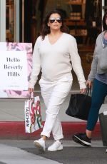 Pregnant EVA LONGORIA Out and About in Beverly Hills 02/10/2018