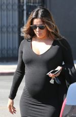 Pregnant EVA LONGORIA Out in Beverly Hills 02/22/2018