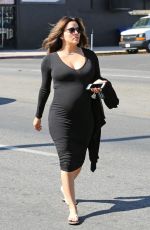 Pregnant EVA LONGORIA Out in Beverly Hills 02/22/2018