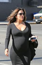 Pregnant EVA LONGORIA Out in Beverly Hills 02/22/2018