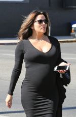 Pregnant EVA LONGORIA Out in Beverly Hills 02/22/2018