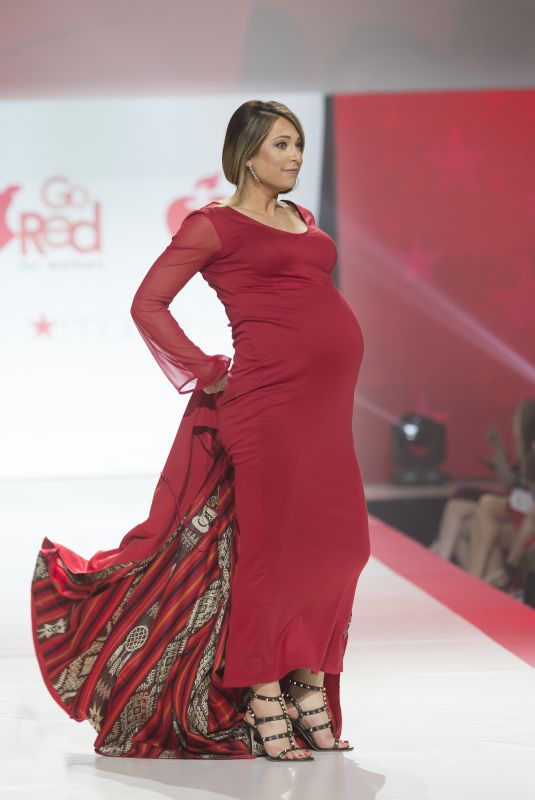 Pregnant GINGER ZEE in Gown by Galia Lahav at Red Dress 2018 Collection Fashion Show in New York 02/08/2018