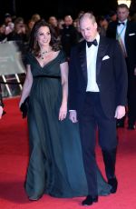 Pregnant KATE MIDDLETON at BAFTA Film Awards 2018 in London 02/18/2018