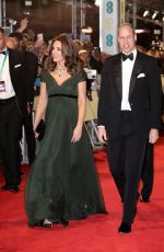 Pregnant KATE MIDDLETON at BAFTA Film Awards 2018 in London 02/18/2018