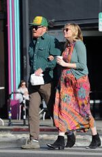 Pregnant KIRSTEN DUNST and Jesse Plemons at Proof Bakery in Los Angeles 02/26/2018