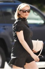 Pregnant KIRSTEN DUNST Out for Lunch at Priscilla