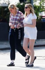 Pregnant KIRSTEN DUNST Out for Lunch in Los Feliz 02/11/2018