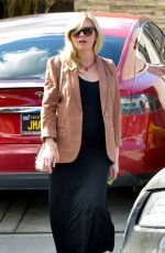 Pregnant KIRSTEN DUNST Picks Up Her Car from a Valet in West Hollywood 02/13/2018