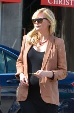 Pregnant KIRSTEN DUNST Picks Up Her Car from a Valet in West Hollywood 02/13/2018