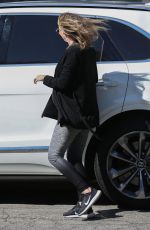 Pregnant KYM JOHNSON Out in Santa Monica 02/17/2018