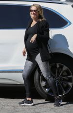 Pregnant KYM JOHNSON Out in Santa Monica 02/17/2018