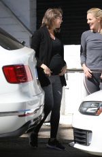 Pregnant KYM JOHNSON Out in Santa Monica 02/17/2018