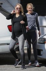 Pregnant KYM JOHNSON Out in Santa Monica 02/17/2018