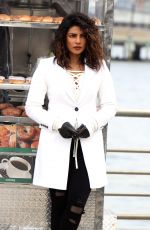 PRIYANKA CHOPRA and Russell Tovey on the Set of Quantico in New York 02/15/2018