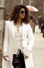 PRIYANKA CHOPRA and Russell Tovey on the Set of Quantico in New York 02/15/2018
