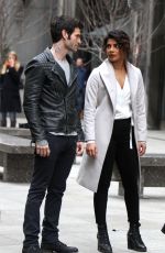 PRIYANKA CHOPRA and Russell Tovey on the Set of Quantico in New York 02/15/2018