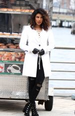 PRIYANKA CHOPRA and Russell Tovey on the Set of Quantico in New York 02/15/2018
