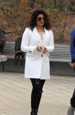 PRIYANKA CHOPRA and Russell Tovey on the Set of Quantico in New York 02/15/2018
