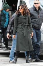 PRIYANKA CHOPRA on the Set of Quantico in New York 02/04/2018