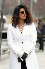 PRIYANKA CHOPRA on the Set of Quantico in New York 02/14/2018